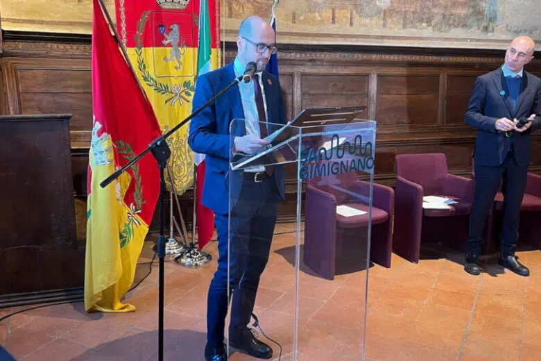 Presentazione campagna turismo a San Gimignano, Andrea Marrucci