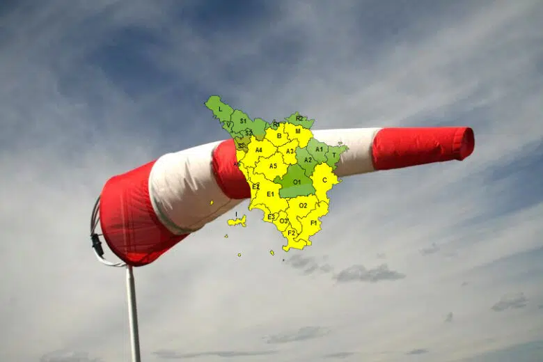 Allerta meteo di codice giallo per vento sulla Toscana Allerta meteo per vento in Toscana