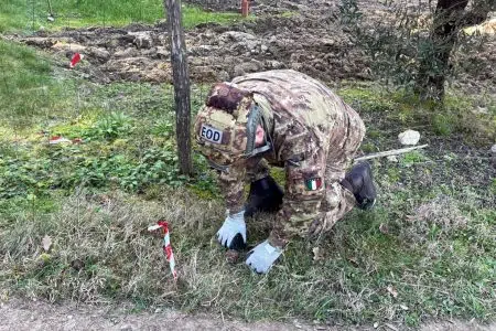 Monteroni, ordigno bellico bonificato dagli artificieri dell’Esercito Artificiere effettua bonifica ordigno bellico a Monteroni d'Arbia