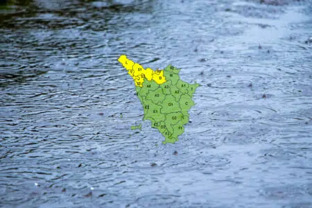 Piogge sul nord-ovest della Toscana, allerta codice giallo Toscana, allerta meteo per pioggia