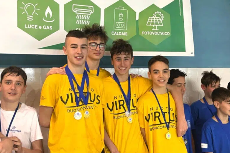 Anche gli Esordienti Virtus Buonconvento campioni regionali lifesaving Virtus Buonconvento, campionati regionali lifesaving Esordienti, squadra maschile