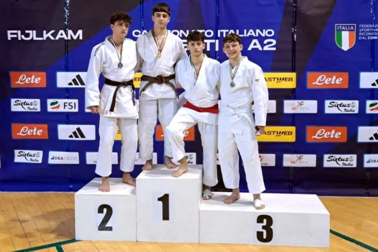 Judo Kwai Amiatino, Flavio Angelini medaglia di bronzo ai campionati italiani Flavio Angelini, Judo Kwai Amiatino, podio campionati italiani