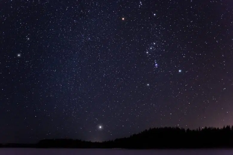 Osservatorio astronomico di Montarrenti, osservazione del cielo La Costellazione di Orione con il Triangolo invernale