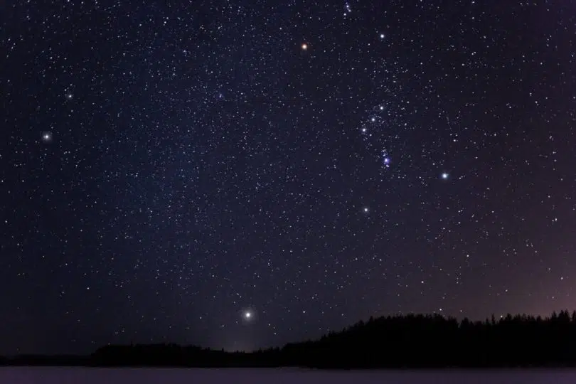 La Costellazione di Orione con il Triangolo invernale
