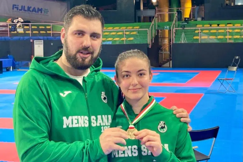 L'atleta della Mens Sana Karate Azzurra Banfi