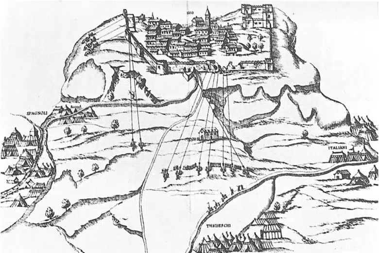 Assedio di Monticchiello di Pienza, disegno
