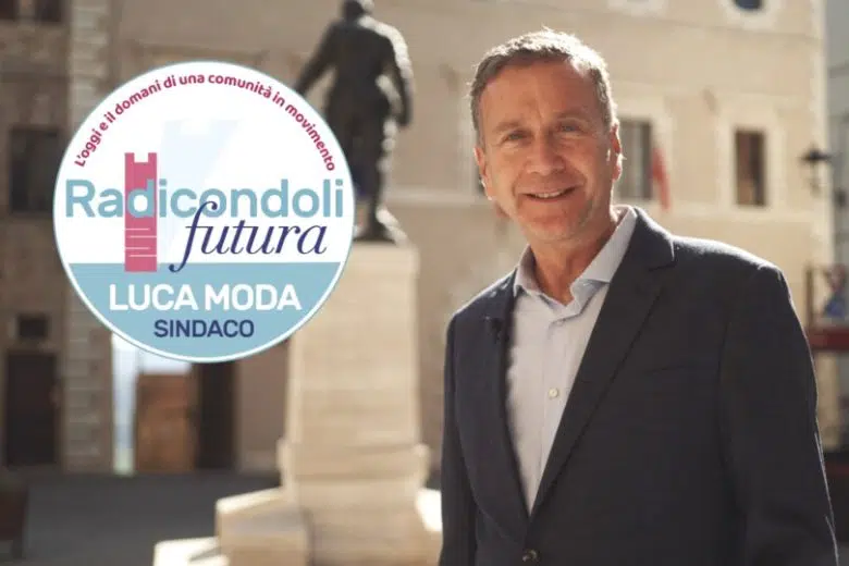 Luca Moda con simbolo Radicondoli Futura