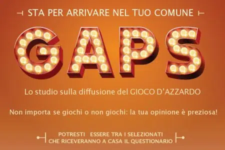 GAPS, Poggibonsi partecipa allo studio sul gioco d’azzardo del CNR Gaps, studio su gioco d'azzardo, locandina
