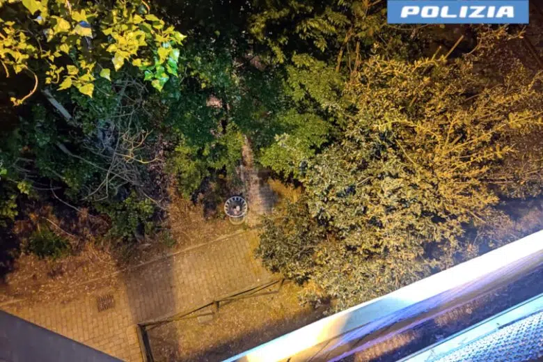 Ponte via Nenni a Poggibonsi, vista dall'alto in una foto della Polizia