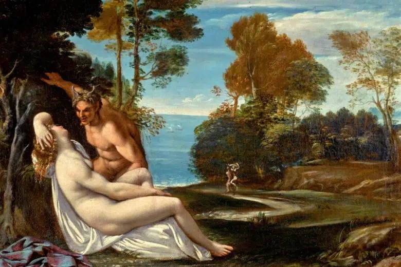 Zeus e Antiope di Antonio Carracci