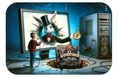 Giornata nazionale contro la pedofilia e la pedopornografia Polizia Postale, illustrazione internet paese delle meraviglie