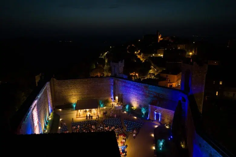 Jazz & Wine in Montalcino, vista da un drone