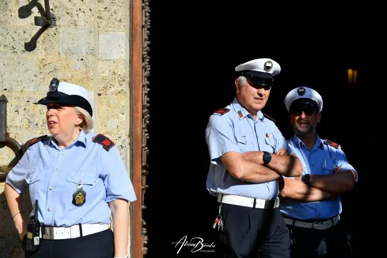 Ordinanza per il corretto svolgimento del Palio del 16 agosto 2024 Palio di Siena del 2 luglio 2024, terza prova, Polizia Municipale