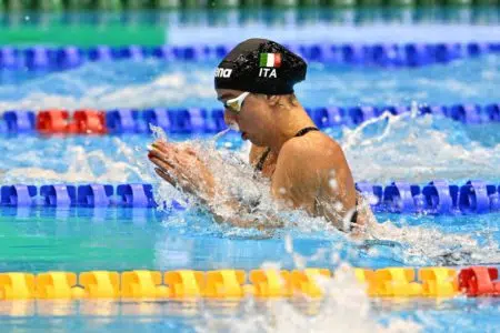 Olimpiadi Parigi 2024, Lisa Angiolini fuori dalla finale Lisa Angiolini impegnata nei 100 rana
