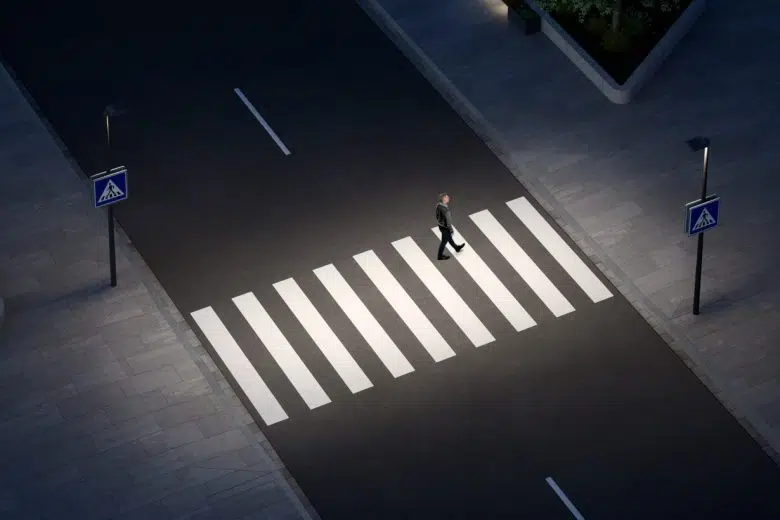 Attraversamento pedonale luminoso
