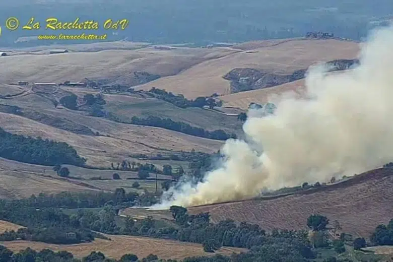 Incendio colline Asciano 13 agosto 2024