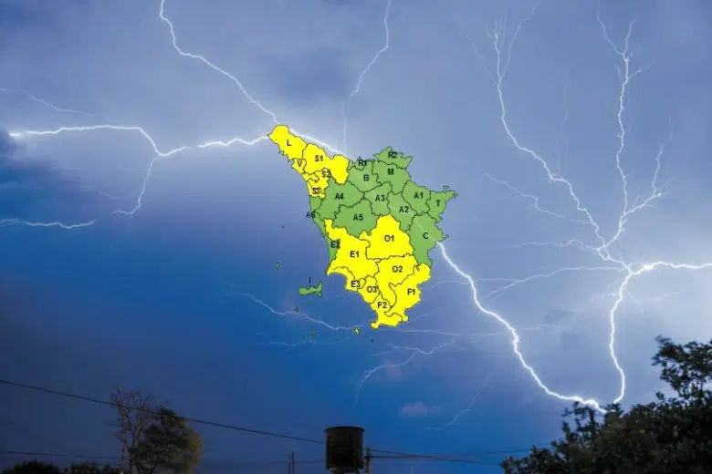 Allerta meteo per temporali su nord-ovest e centro-sud Toscana Allerta meteo codice giallo per temporali in toscana