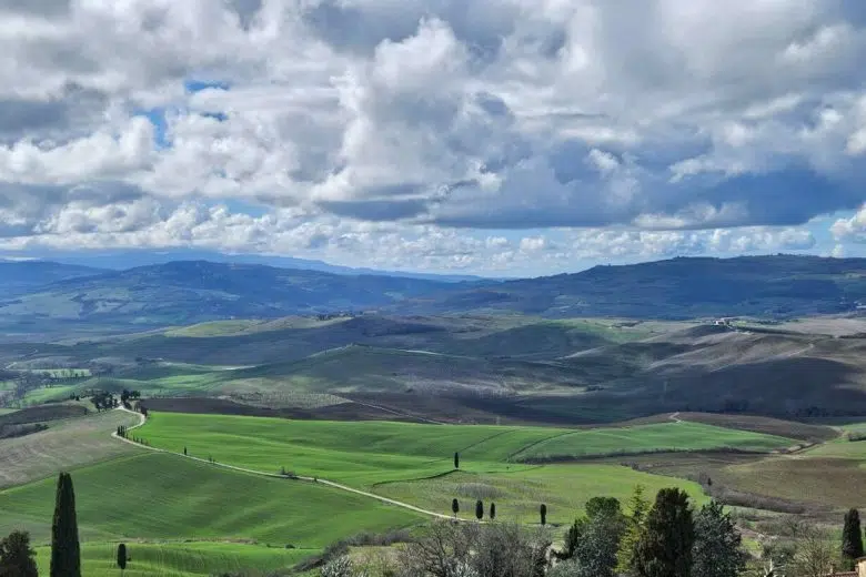 Panorama della Val d'Orcia da Pienza