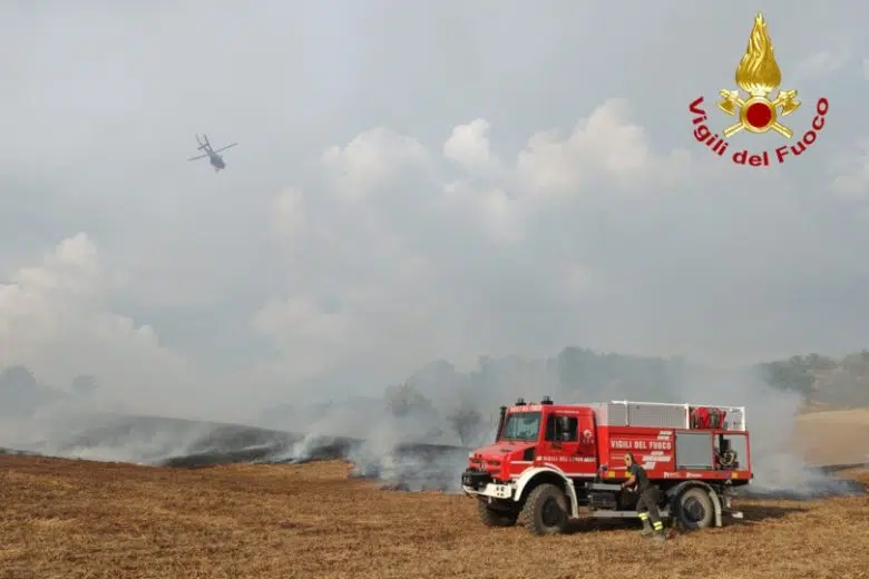Incendio colline Asciano 13 agosto 2024, Vigili del Fuoco
