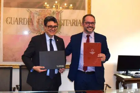 Il rettore brasiliano Heron Laiber Bonadiman in visita all’Università di Siena Heron Laiber Bonadiman e Roberto di Pietra