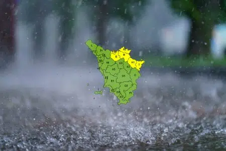 Rischio idrogeologico, codice giallo in Toscana per le zone appenniniche nord-orientali Allerta meteo per pioggia in Toscana