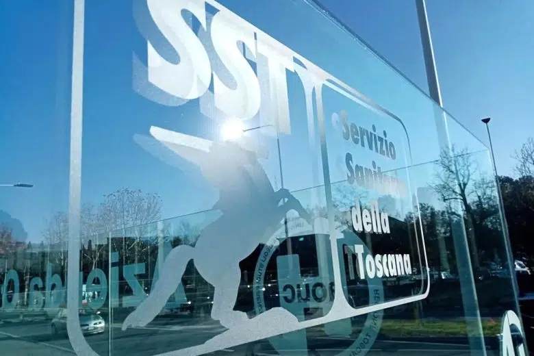 SST, Servizio Sanitario della Toscana, vetrata