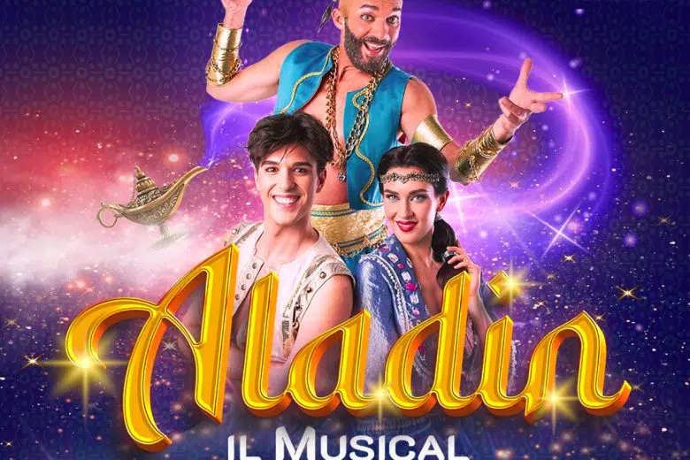 Red carpet per i Teatri di Siena, sfilata di vip aspettando la prima di “Aladin – Il Musical” "Aladin - Il musical", locandina spettacolo