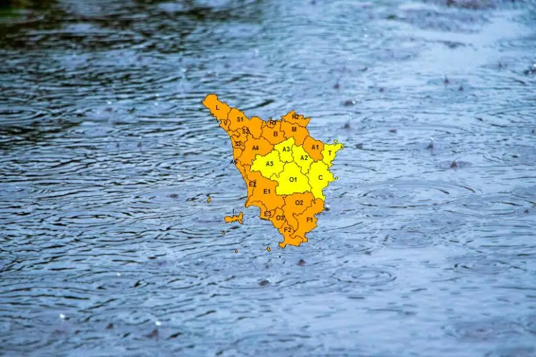 Allerta arancione in Toscana per martedì 8 ottobre Allerta meteo arancione Toscana