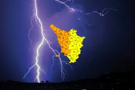 Rischio idrogeologico e temporali forti, codice arancione in Toscana Allerta meteo codice arancione in Toscana