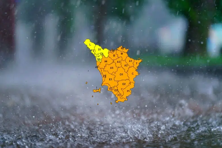 Allerta meteo arancione sulla Toscana per giovedì 3 ottobre Allerta meteo codice arancione Toscana