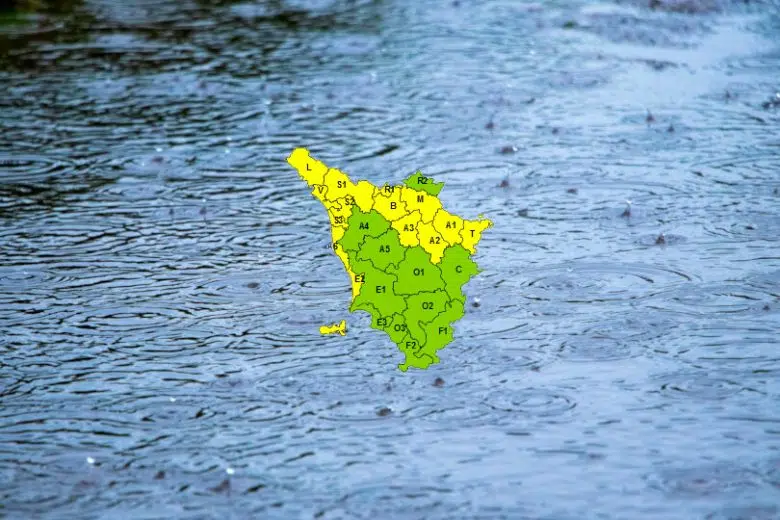 Giovedì 10 allerta meteo di codice giallo in parte della Toscana Allerta meteo Toscana