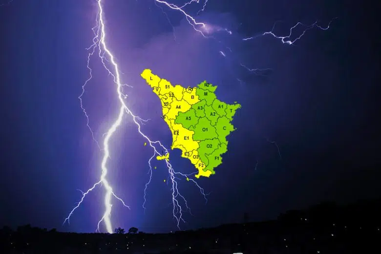Rischio idrogeologico e temporali forti, codice giallo in Toscana Allerta meteo in Toscana