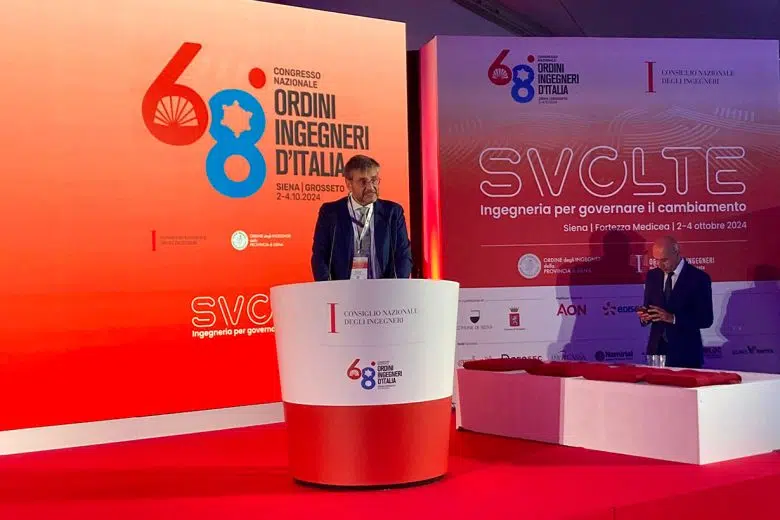 Siena, Congresso nazionale Ordine degli Ingegneri, Francesco Gaudini