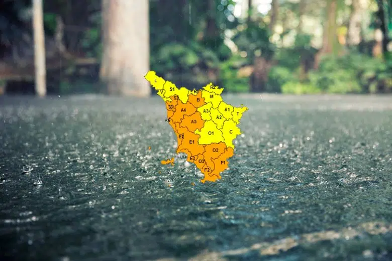 Maltempo in Toscana, pioggia forte