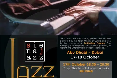 I migliori progetti artistici di Siena Jazz in tour negli Emirati Arabi Uniti Siena Jazz, Emirati Arabi Uniti, locandina