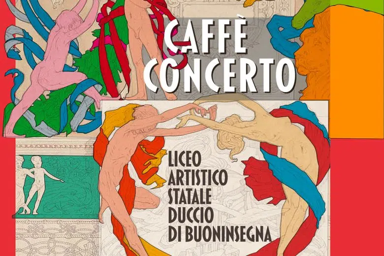 “Caffè Concerto”, in mostra alla galleria Olmastroni di Siena Caffè Concerto alla galleria Olmastroni di Siena, locandina