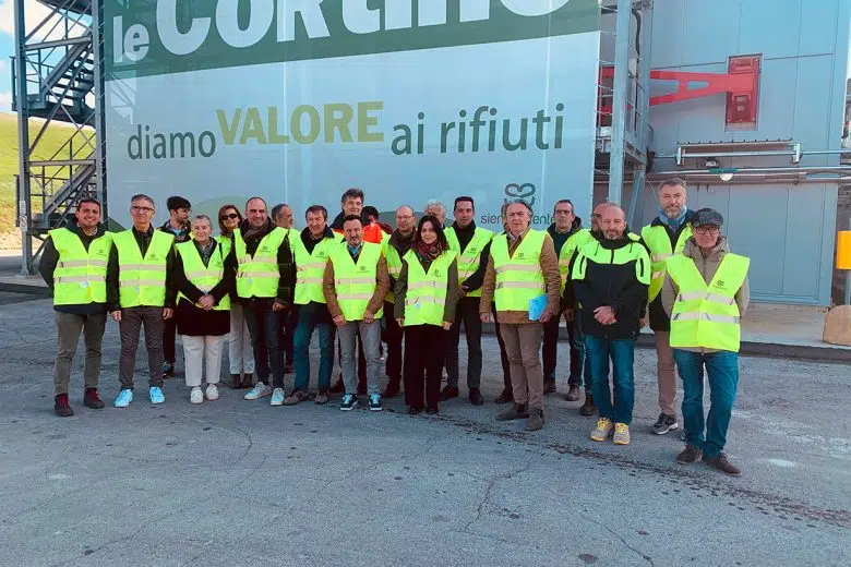 Impianto delle Cortine di Sienambiente, visita sindaci provincia di Cuneo