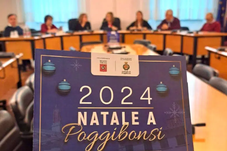 “Natale a Poggibonsi”: elementi tridimensionali, proiezioni, mercatini Natale a Poggibonsi, locandina