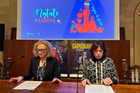 “Segui la festa”, Natale e Capodanno abbracciano tutta Siena Natale e Capodanno a Siena, conferenza stampa, Nicoletta Fabio e Vanna Giunti