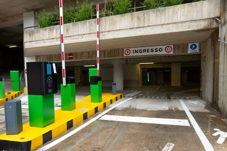 Parcheggio Fonti di Pescaia a Siena, ingresso