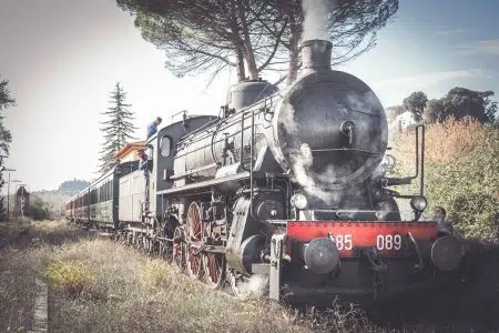 Da Siena a San Giovanni d’Asso con il Treno Natura per scoprire il ”Diamante Bianco” Treno Natura a vapore