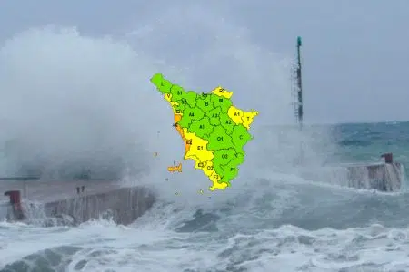 Codice arancione per mareggiate, aggiornata allerta in Toscana