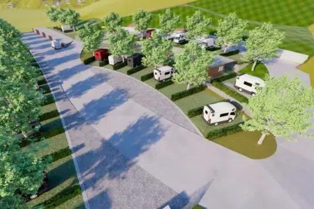 Area camper Montepulciano, render