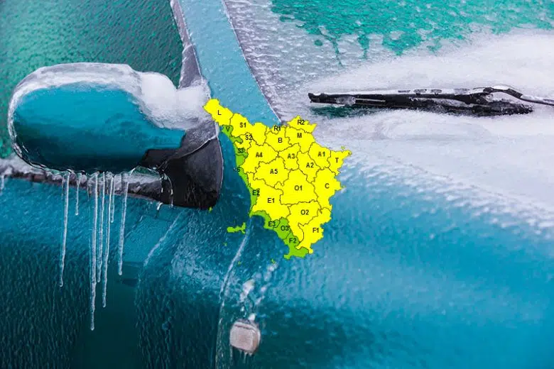 Allerta meteo per ghiaggio in Toscana