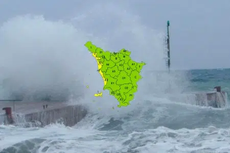 Allerta meteo di codice giallo per mareggiate in Toscana Allerta meteo codice giallo per mareggiate in Toscana