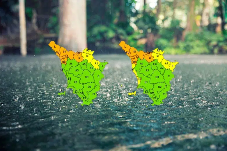 Piogge e temporali, allerta meteo di codice arancione sulla Toscana nord-occidentale Allerta meteo in Toscana di lunedì 27 e martedì 28 gennaio