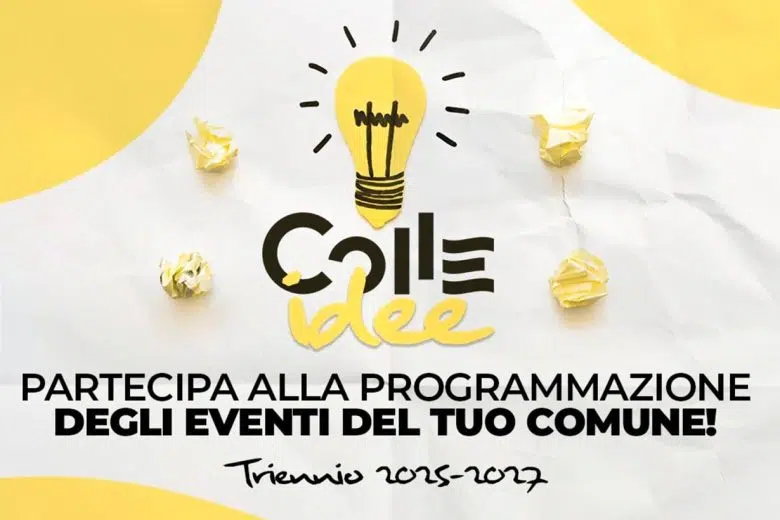 Pianificazione eventi: al via la campagna di ascolto “Colle idee” con la call rivolta ai cittadini "Colle idee", locandina