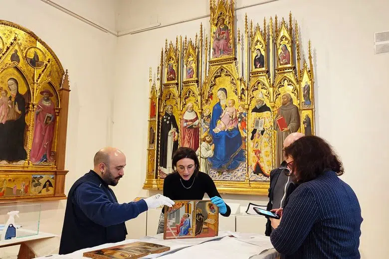 Polittico dei Gesuati di Sano di Pietro, allestimento Pinacoteca di Siena