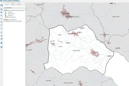 Piancastagnaio: online il nuovo Sistema Informativo Territoriale (SIT) del Comune Sistema Informativo Territoriale Comune di Piancastagnaio, cartina
