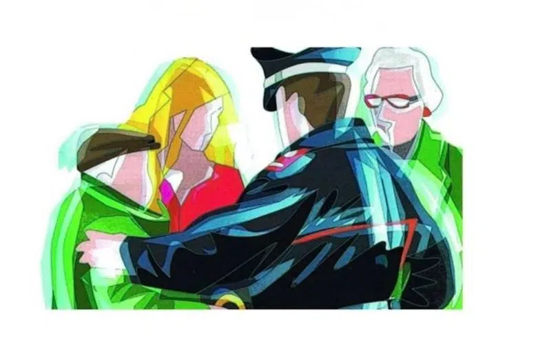 Monteriggioni, campagna informativa per il contrasto delle truffe agli anziani Truffe agli anziani, disegno con Carabiniere